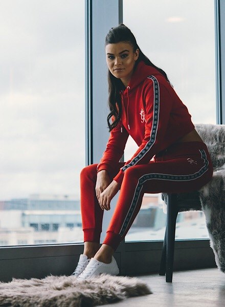 red gym king hoodie and trackpants